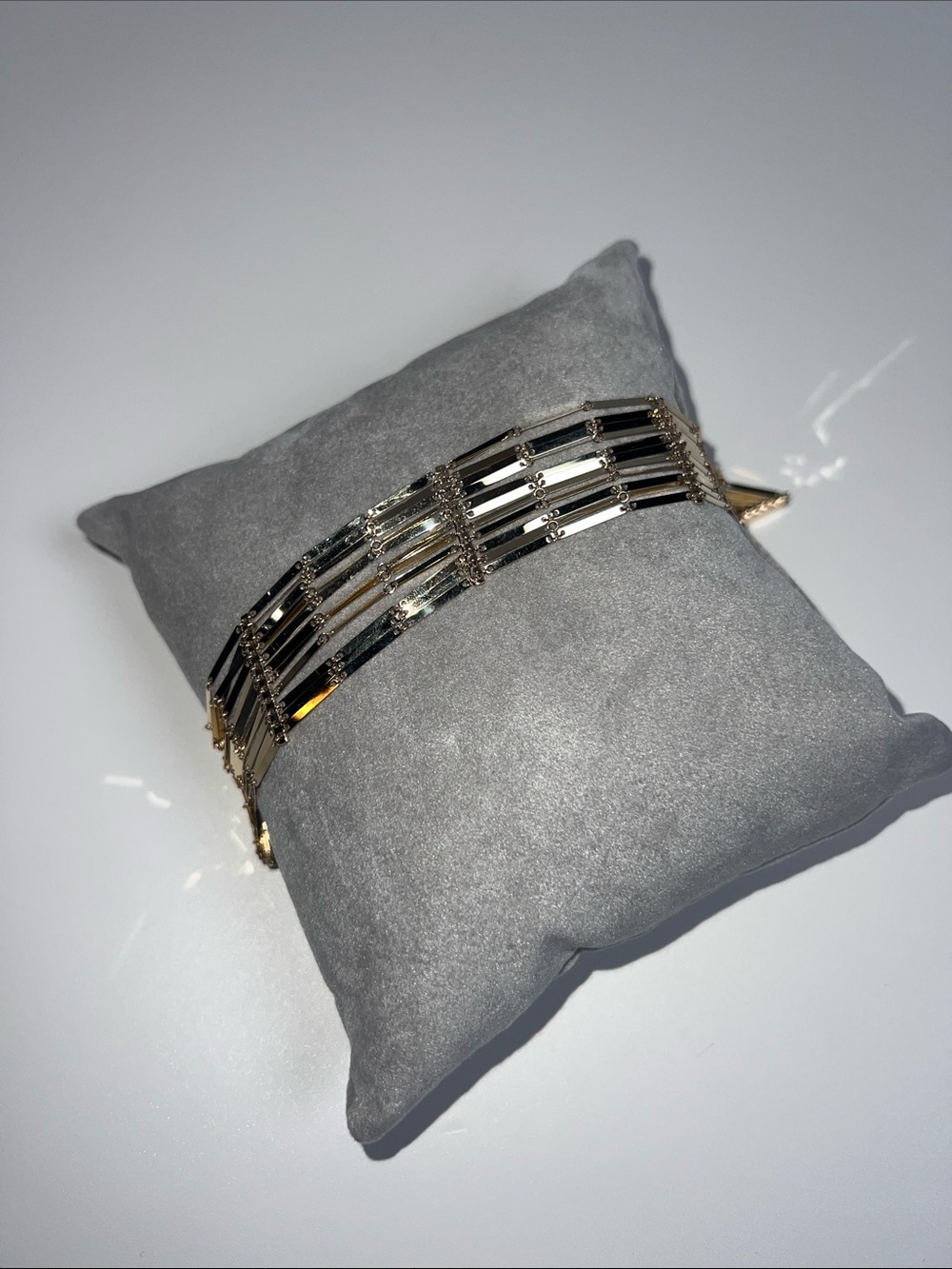 NWT LANA JEWELRY LASER CUT RECTANGLE CHAINMAIL BRACELET 14k GOLD - Picture 7 of 12